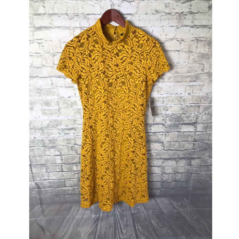 ZARA - Lace-over Dress With Flounce Skirt  **NWT**